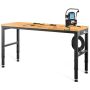 Augstumā regulējams darbagalds 122x51 cm ar strāvas kontaktligzdu
