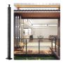 Опора для тросового ограждения из нержавеющей стали SUS304, 42" x 1" x 2", 12 отверстий.