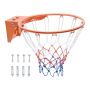Basketbola grozs, Q235 tērauds, 18 collas, piekarināms, paredzēts lietošanai iekštelpās un ārā