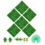 Панели из искусственного самшита для живой изгороди, 6 шт., 20x20 дюймов, искусственная трава из полиэтилена, экран для обеспечения приватности.