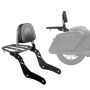 Motocikla sēdekļa atzveltne ar bagāžnieku, Honda Rebel CMX 1100, melna, 445 mm