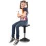 Grozāms aktīvais krēsls ar regulējamu augstumu, PVC+ABS, melns, 15,7-21,7 collas