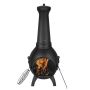 Chiminea 18 collu āra malkas kamīns ar režģi