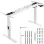 Elektriski regulējams rakstāmgalda rāmis, divmotoru, regulējams 66-129 cm, balts