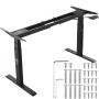 Elektriski regulējams rakstāmgalda rāmis, divmotoru, 65-129 cm, melns