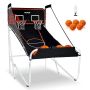 Salokāma elektroniskā basketbola arkādes spēle, 2 spēlētājiem, melna-balta