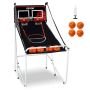 Складная аркадная баскетбольная игра с ЖК-экраном, 2 игрока, черно-белая.