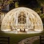 Kupolveida iglu telts 4,5x2,7 m, caurspīdīga, PVC, lietošanai ārā