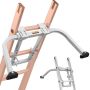 Kāpņu stabilizators ar gumijas pēdām, jumta āķis
