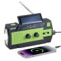 Ar saules enerģiju darbināms avārijas radio ar 4000 mAh akumulatoru, USB, SOS un lukturīti