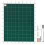 Зелёный сетчатый зимний чехол для бассейна 6,09 x 12,19 м