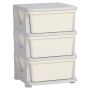 Детский шкаф Homcom 37x37x56,5см, серо-кремовый