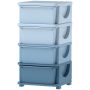 Детский шкаф Homcom 37x37x76см, синего цвета
