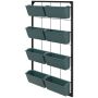 Вертикальный садовый горшок Outsunny 52,5x14x90 см, серо-черный