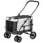 Коляска для собак PawHut 81x58x97,5 см, серый/черный цвет