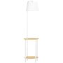 Grīdas lampa Homcom 39,5x39,5x162cm, baltas/gaiši brūnas krāsas
