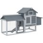 Курятник PawHut 150,5x54x87 см, серо-белый