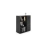 Betona dizaina skapis Fondi 103,4x90x40 cm, melns