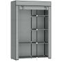 Auduma skapis Homcom 103x43x162.5cm., pelēks/melns
