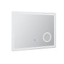 Vannas istabas spogulis ar LED apgaismojumu Kleankin 80x3,8x60cm, melnas krāsas