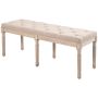 Mīksts sols Homcom 117x40x48cm, baltas/krēmkrāsas