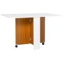 Ēdamistaba galds Homcom 120x80x73cm, baltas/brūnas krāsas
