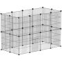 Dzīvnieku aploks PawHut 120x60x80cm, melns