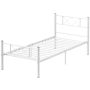 Gultas rāmis Homcom 96x208x88cm, baltā krāsā