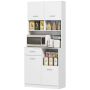 Virtuves skapis Homcom 80x35x180cm, baltas krāsas