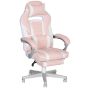 Игровое кресло Homcom 63x63x123см, розово-белое