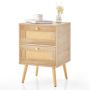 Bedside table 40x40x59cm., light brown