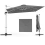 Beach umbrella 300x300x261cm., gray