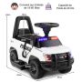 Bērnu elektriskais automobilis 62x44x43cm, baltas/melnas krāsas