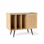 Cabinet 80x40x65cm., light brown/black