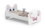 Children's bed Animals with mattress 164 cm x 90 cm x 70 cm, cat