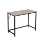 Narrow office desk in gray-black color