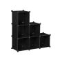 Plastmasas apavu plaukts 93 x 31 x 93 cm, 6 nodalījumi, melns