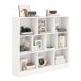 10-cube bookshelf with 2 anti-tip guards, white