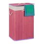 Laundry basket 65.5x43.5x33.5cm, 83L., purple/cream color