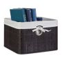 Storage bag 20x31x31cm., black/white/silver