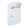 Antique mailbox 44.5x31x95cm., white/gold color