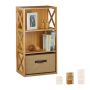 Bathroom shelf 80x42x29cm., light brown/brown color