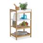 Bathroom shelf 70x43x33cm., light brown/white