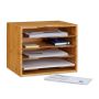 Document tray 26.5x33.5x24.5 cm., light brown
