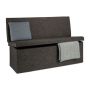 Storage bench with backrest 73x114x38cm., dark brown