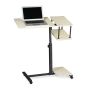 Laptop table 77x40cm., light brown/black