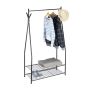 Clothes rack with shelves 162x90x40cm., black