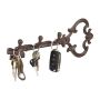 Wall shelf for keys 12.5x33x4.5cm., brown