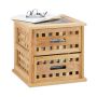 Side table with 2 drawers 34x34x34cm., light brown