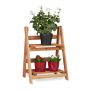 Flower stand with 2 shelves 51x41x25cm., light brown